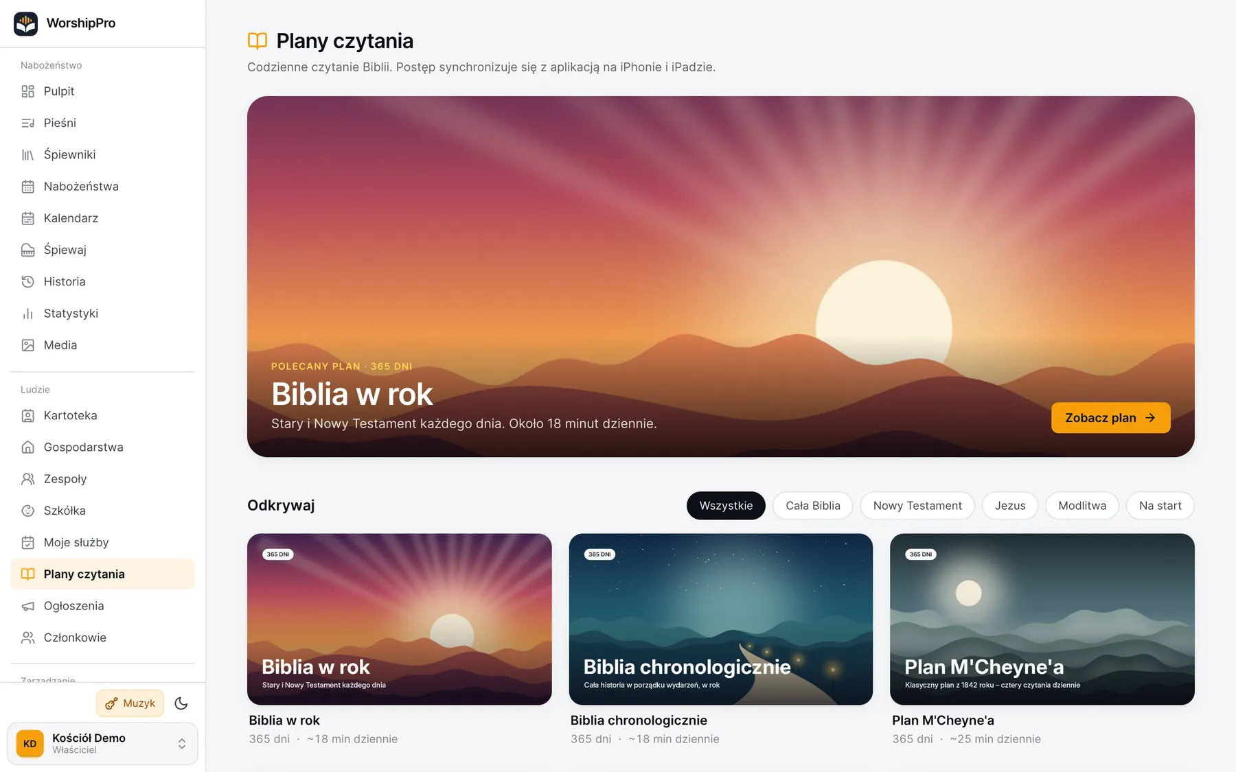 Rozdział Biblii na iPadzie